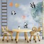 Cartoon Pandas in the Sky Wallpaper Mural