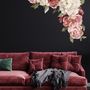 Weiches Rotes Pfingstrosen Blumen Wandtattoo