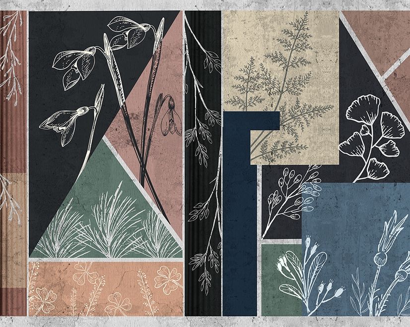 Abstract Floral Art Wallpaper Mural
