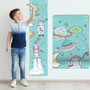 Kinder Weltraum Wachstumsmesser Wandtattoo