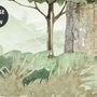 Papier peint aquarelle forêt arbres enfants
