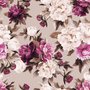 Fototapete mit floralem Muster aus cremefarbenen und rosa Pfingstrosen