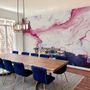 Pink Blue Marble Style Brush Wallpaper Mural