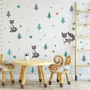 Kids Pine Tree and Little Florals Wall Decal Sticker