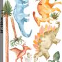 Watercolor Dinosaurs Wall Decal Sticker