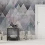 Watercolor Geometric Triangle Pattern Wallpaper Mural