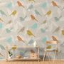 Colorful Europian Birds Wallpaper Mural