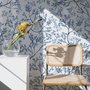 Fototapete Monochrome Botanische Pflanzen im Chinoiserie-Stil