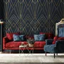 Luxury Geometric Lines  Art Deco Wallpaper Mural