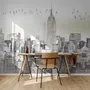 Monochrome Charcoal New York City Wallpaper Mural