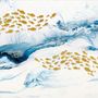 Sea Wave and Fish Wallpaper Mural