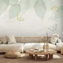 Leaf Veins with Little Forest Pattern Wallpaper Mural