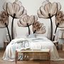 Transparent Floral Art Wallpaper Mural