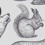 Nordic Animal Drawing for Kids Wallpaper Mural