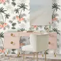 Papier peint palmier tropical motif floral mirabilis
