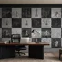 Papier Peint Panoramique Médiéval Monochrome Échiquier Historique