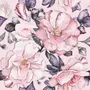 Watercolor Pink Floral Pattern Wallpaper Mural