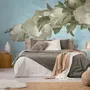 Gardenia Floral and Butterfly Wallpaper Mural
