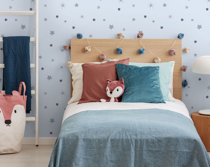 Soft Colorful Shining View Stars for Nursery Wallpaper Mural