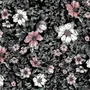 Dark Floral with White Daisy Wallpaper Mural