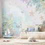 3D Look Soft Undersea with Seashells Wallpaper Mural