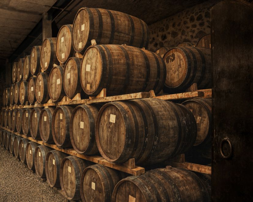 Papier peint panoramique tonneaux de bière