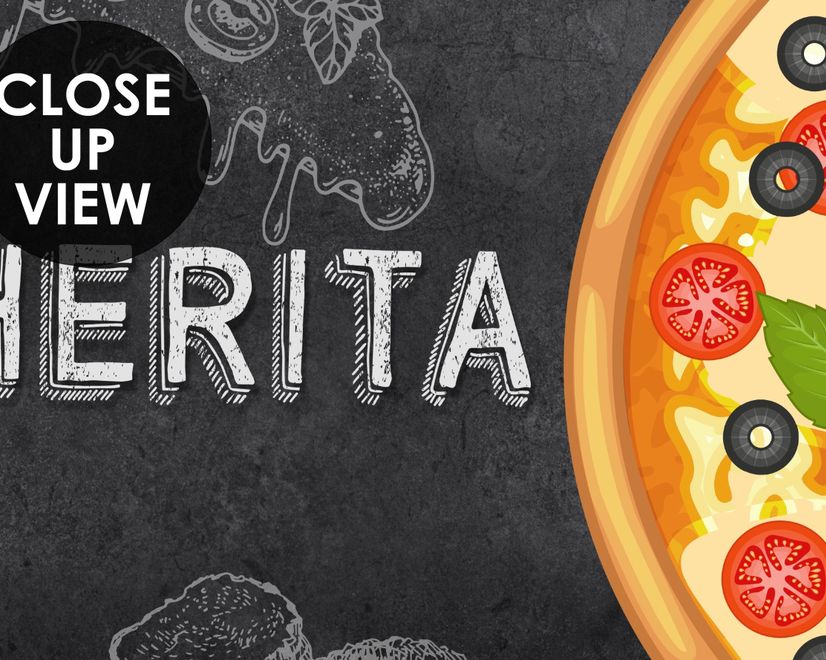 3D Look Italiano Pizza Wallpaper Mural