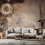 Vintage Eiffel Tower City Landscape Wallpaper Mural