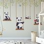 Niedliche Pandas Schaukeln Fototapete