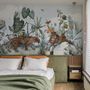 Kids Watercolor Forest with Leopard Wild Animals Wallpaper Mural