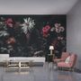 Dark Floral Garden Wallpaper Mural