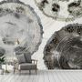 Watercolor Abstract Round Art Wallpaper Mural