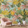 Watercolor Colorful Summer Tropical Leaf Wallpaper Mural