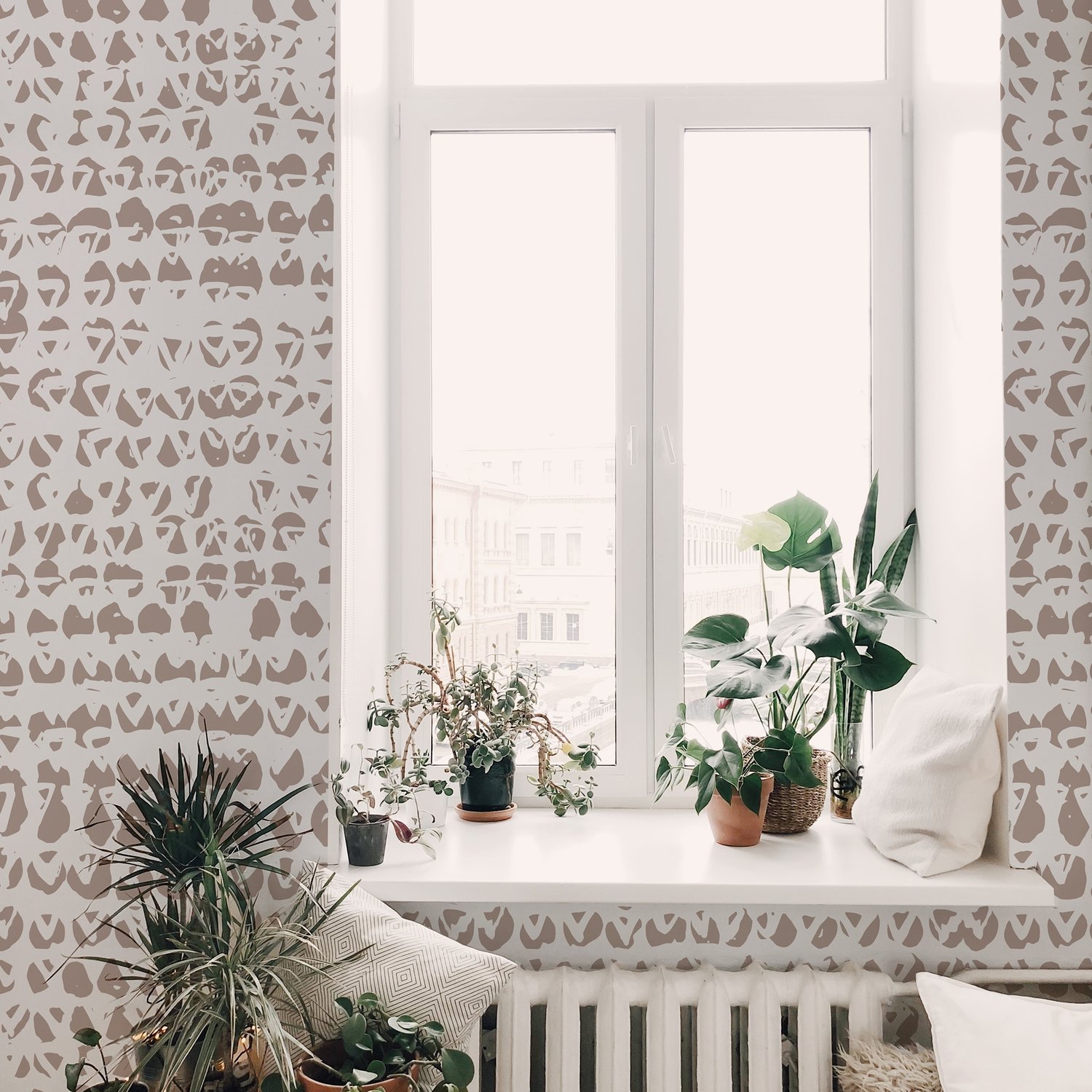 Bohemian Abstrakte Shibori Kunst Fototapete - Selbstklebende
