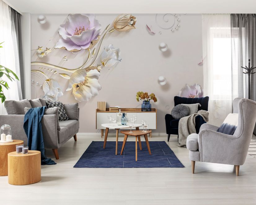 Fototapete Schmuck Tulpenblumen