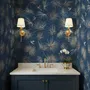 Tropical Palm Leaf and Birds Wallpaper Mural