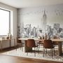 Monochrome Charcoal New York City Wallpaper Mural
