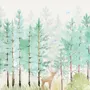 Poplar Tree Vintage Forest Wallpaper Mural