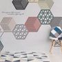 Geometric Hexagonal Shapes Wallpaper Mural
