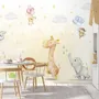 Kids Nursery Safari Animals Playing Wallpaper Mural
