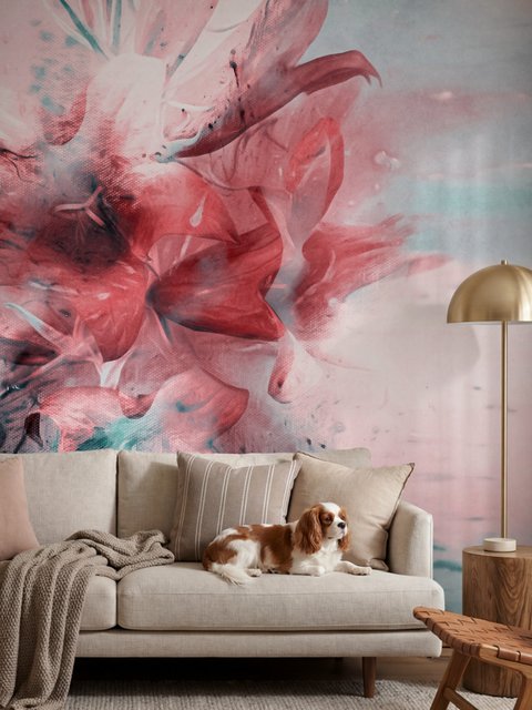 Abstract Lily Wallpaper Mural