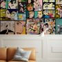 Comic Pop Art Faces Wallpaper Mural