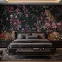 Dark Leopard Floral Garden Botanical Wallpaper Mural