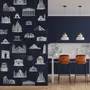 Vintage World Architecture Sketch Wallpaper Mural