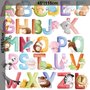 Wasserfarben Alphabet Wandtattoo