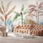 Colorful Tropical Banana Tree Wallpaper Mural