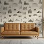Vintage World Architecture Sketch Wallpaper Mural