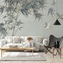 Retro Trees and Birds Wallpaper Mural