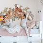 Nursery Soft Vintage Peony Floral Wall Decal Sticker