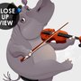 Cartoon Animal with Music Note Wallpaper Mural